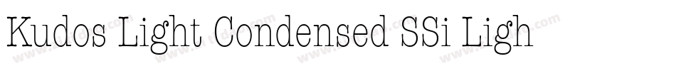 Kudos Light Condensed SSi Light Condensed Italic字体转换